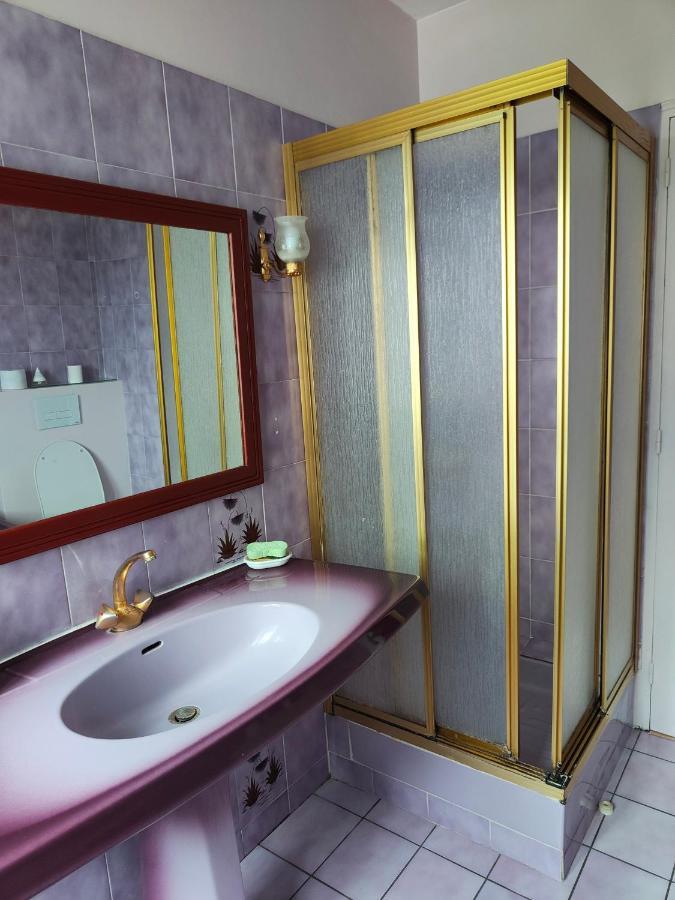 Chambre Grise Dans Une Demeure Du 16Eme A Saumur Comprenant Cuisine Equipee Exterior foto